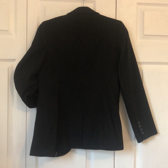 L.L. Bean Wool Cashmere Black Blazer Jacket sz 6 - Picture 3 of 14